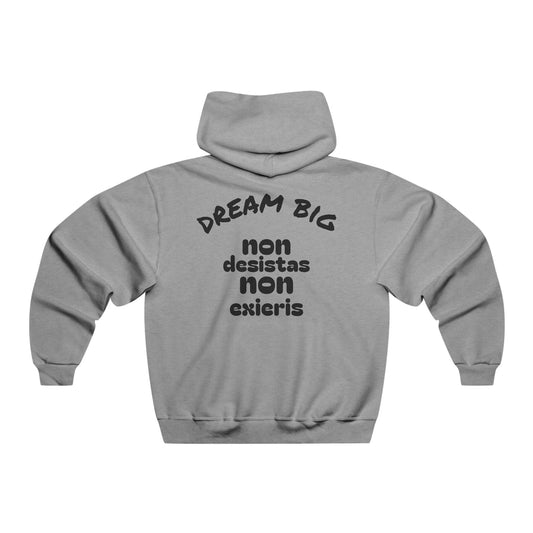 Men's Inspirational Hoodie, Positive Vibes Sweatshirt, Dream Big Hooded Sweatshirt, Motivational Gift for Him, Cozy Casual Wear